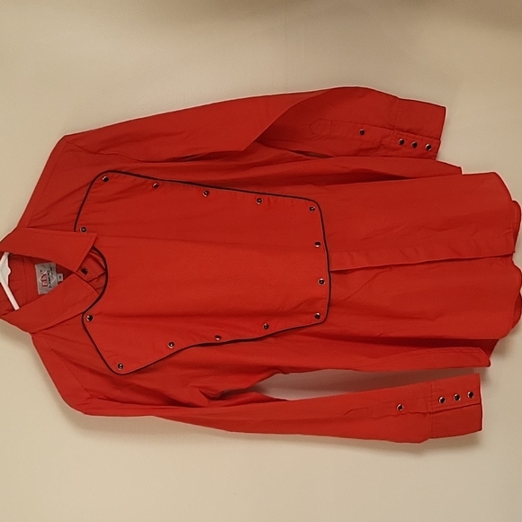 Ely Cattleman Other - Ely Diamond button Bib style front long sleeve western cowboy rodeo shirt size M